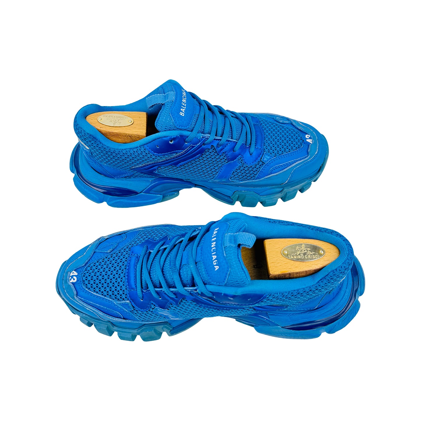 Balenciaga Men's Track.3 Blue Sneakers (Size 43) - 700875