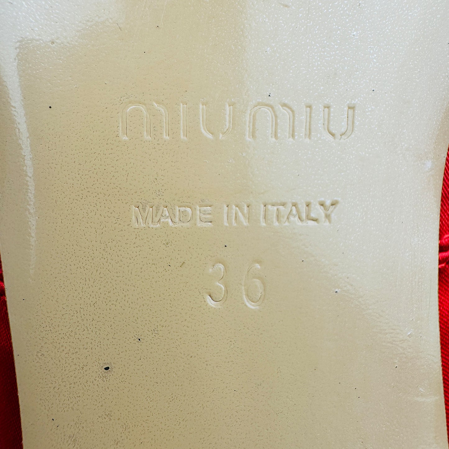 Miu Miu Red Satin Ballerina Flats (Size 36)