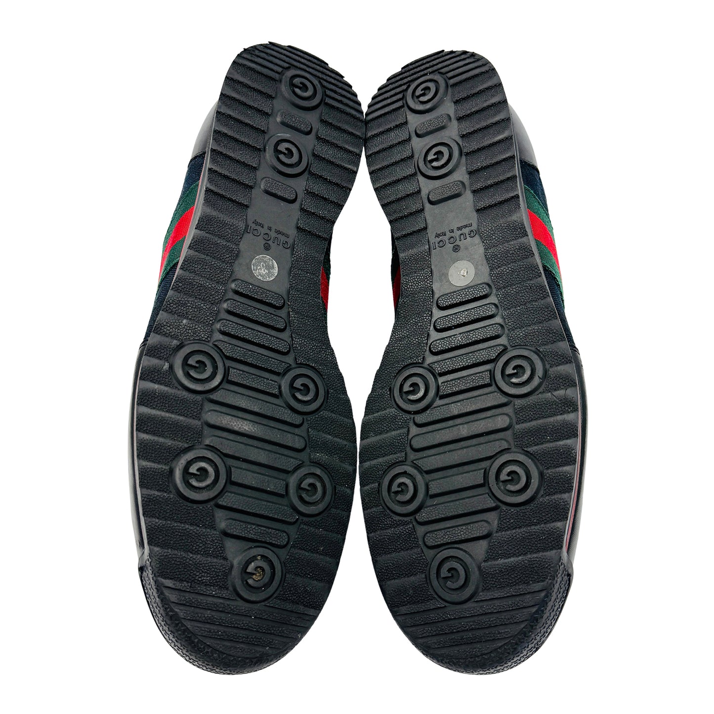 Gucci Web Stripe GG Canvas Black Sneakers (Size 42.5) - 237715