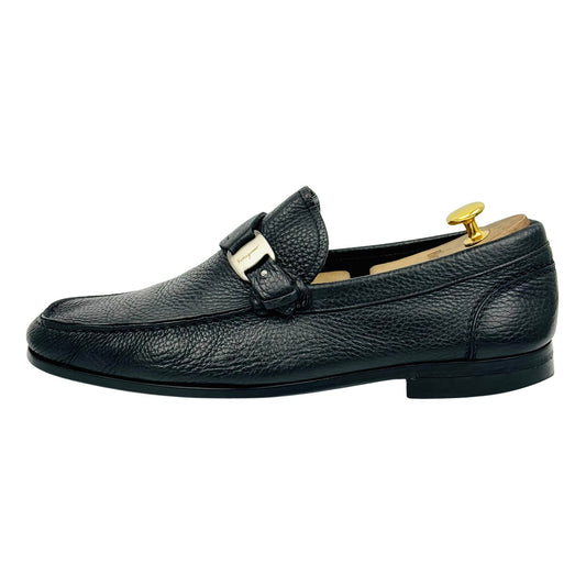 Salvatore Ferragamo Black Grain Leather Loafer (Size 43.5)