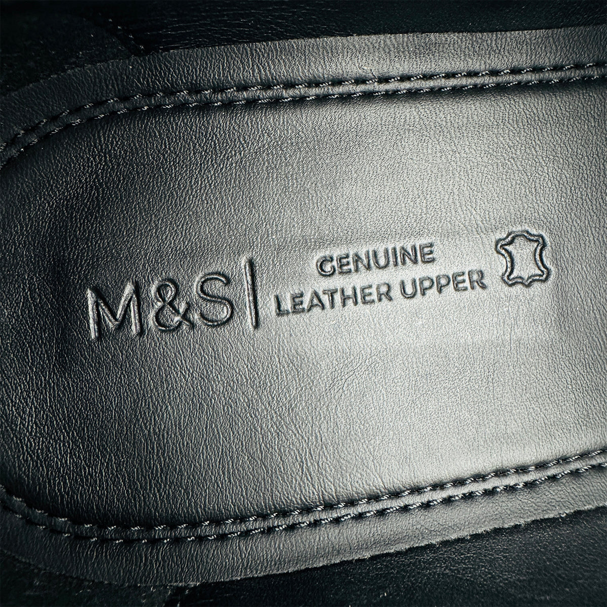 Marks & Spencer Men's Black Leather Loafers (Size 43)