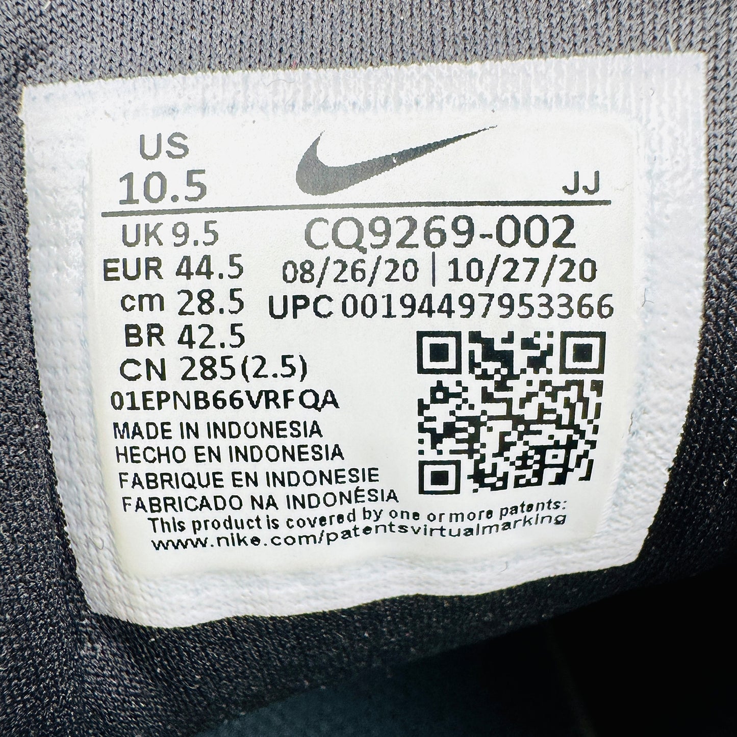 Nike Zoom Span 3 Shoes (Size 44.5) - CQ9269-002