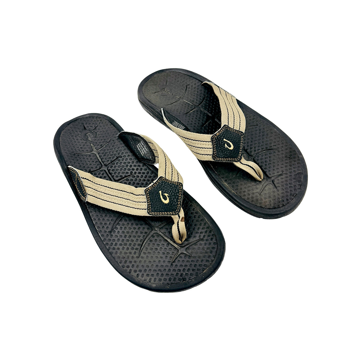OluKai Men's Kohola 'Dirt Black' Flip Flops (Size 43)