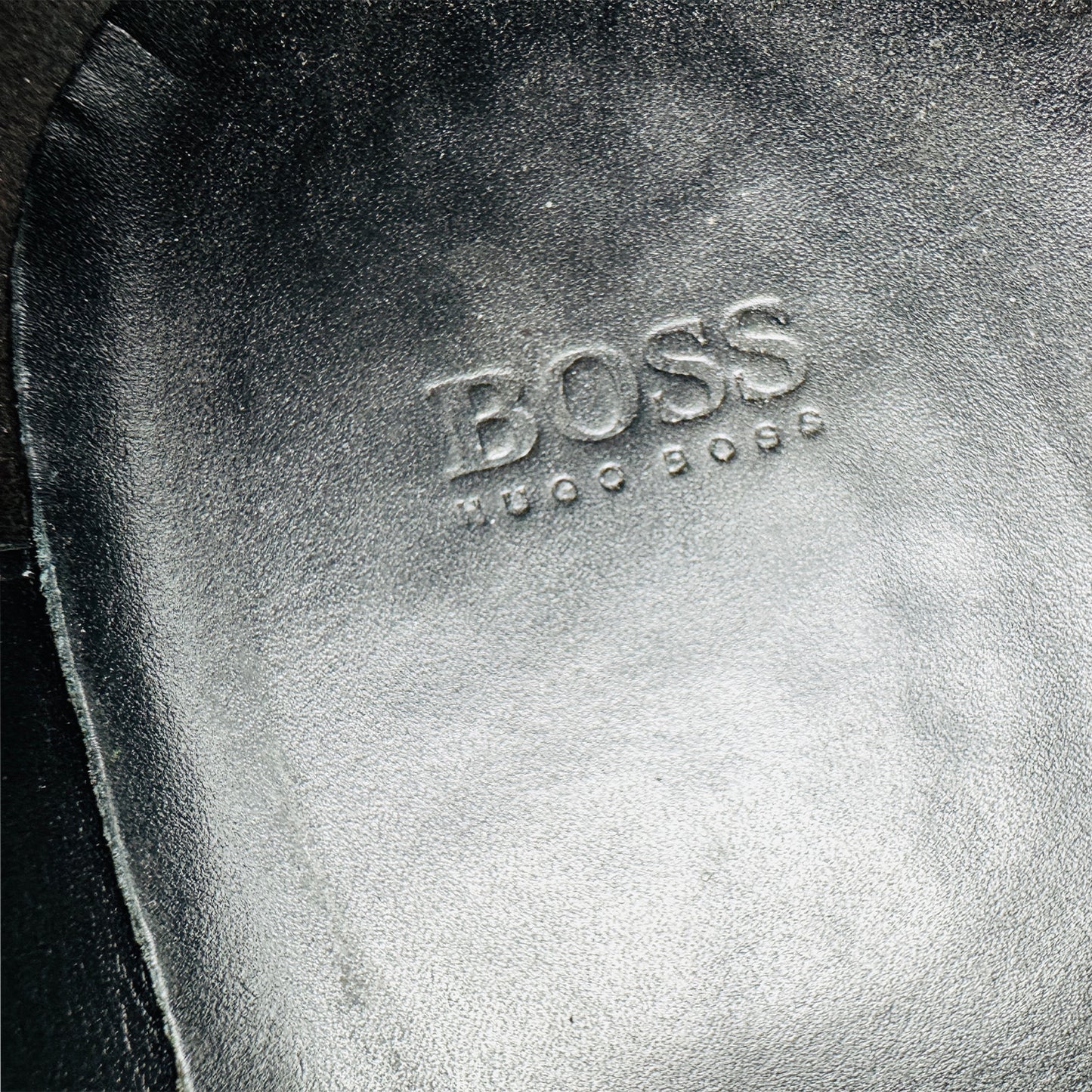 Hugo Boss Men's Black Leather Derby Shoes (Size 44.5) - 50190694