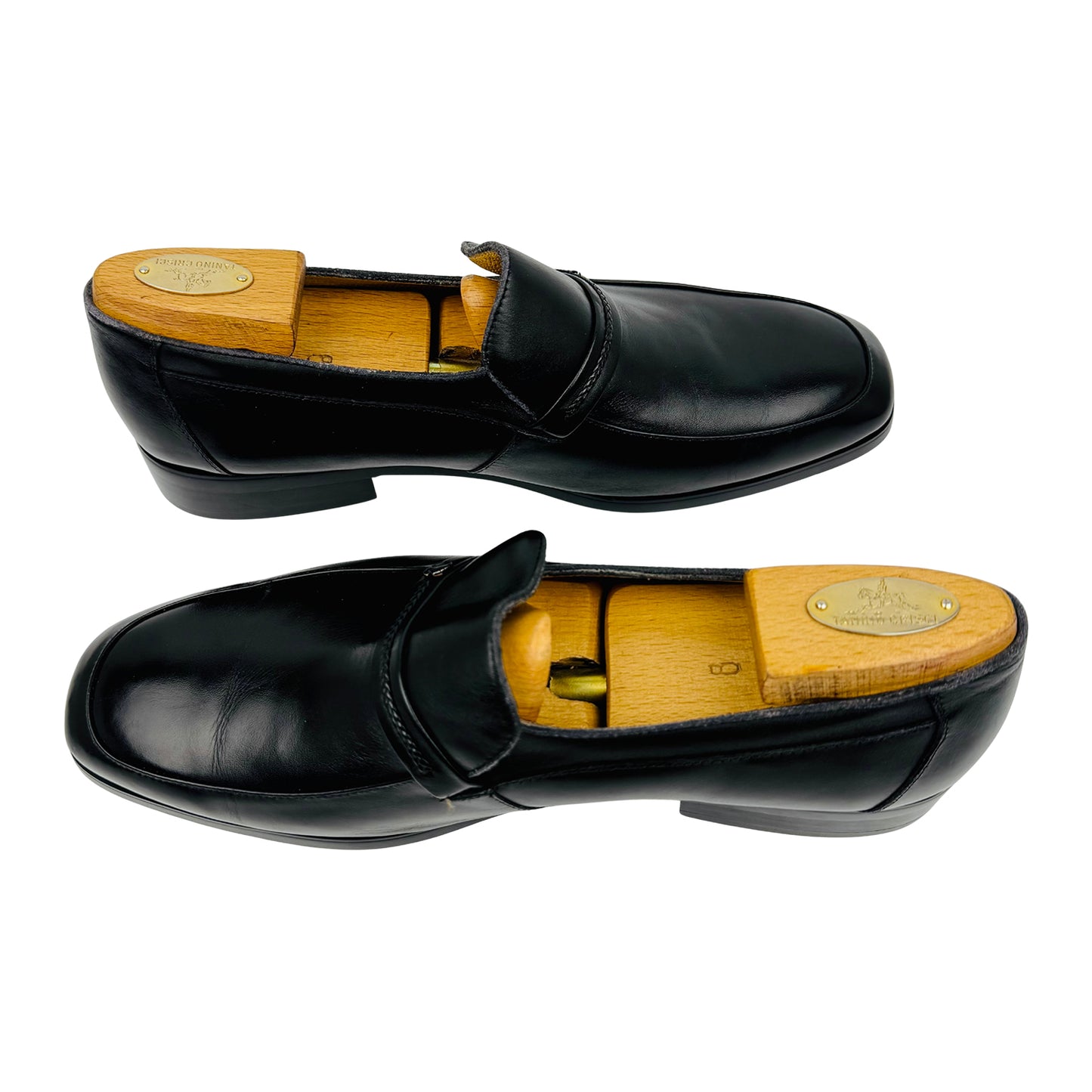 Giovanni Valentino Men's Black Leather Loafers (Size 42)
