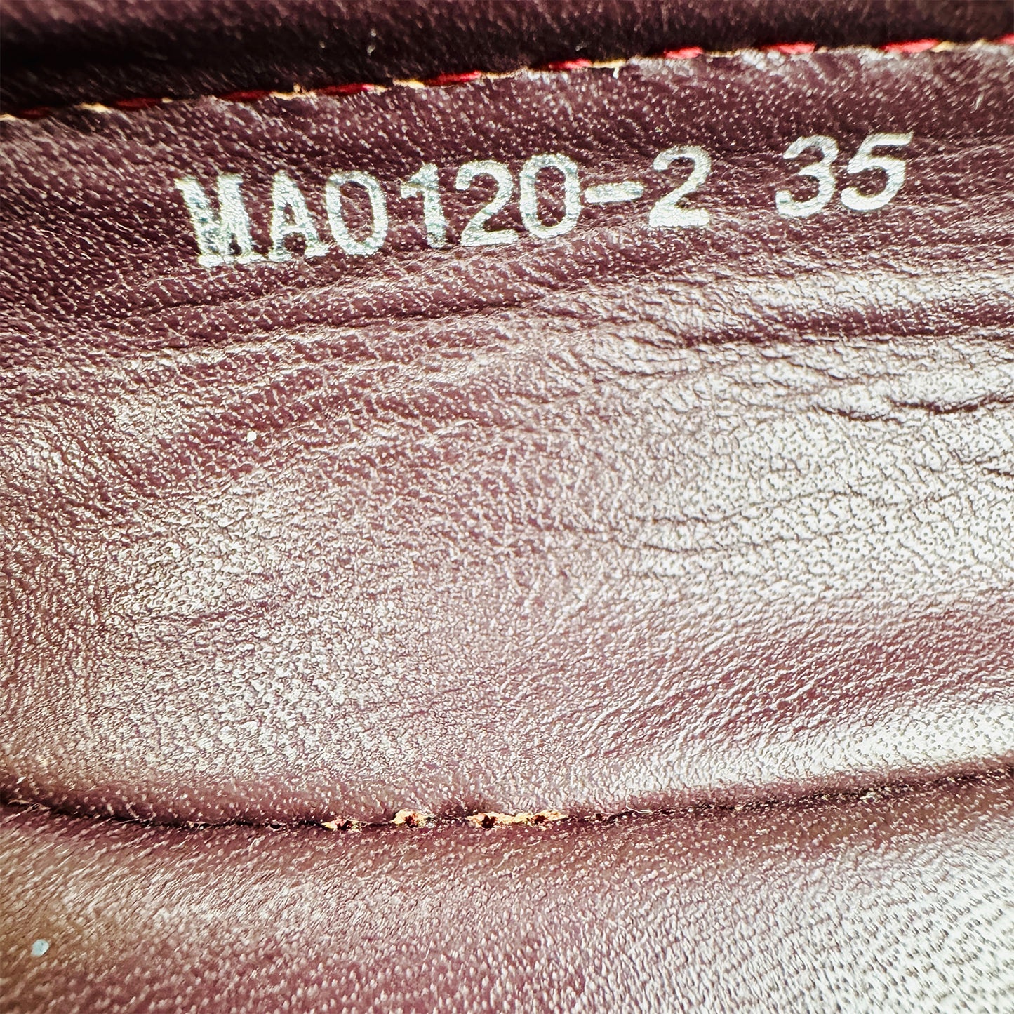 Louis Vuitton Debbie Burgundy Ballet Flats (Size 35)