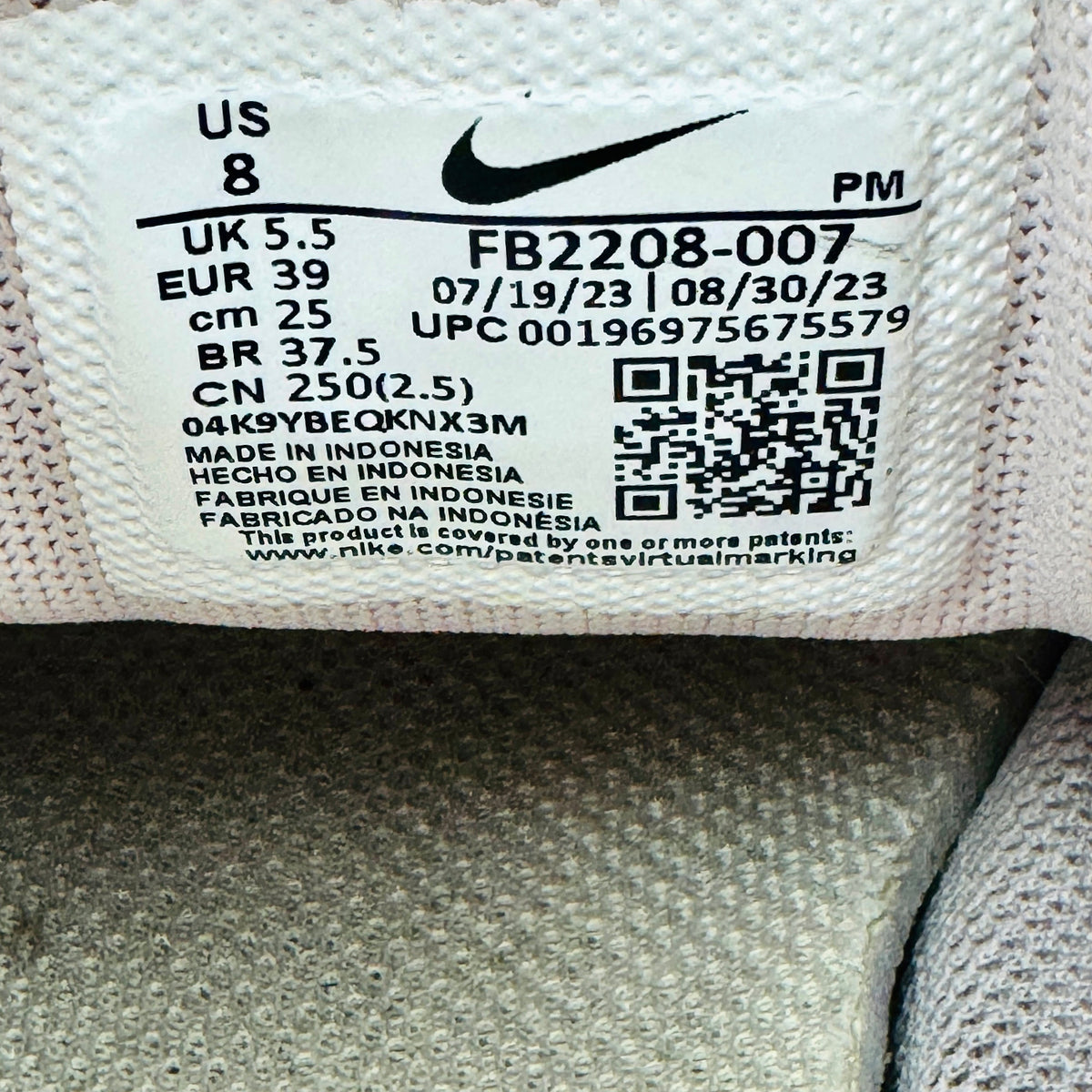 Nike Revolution 7 'Platinum Violet' Shoes (Size 39) - FB2208-007