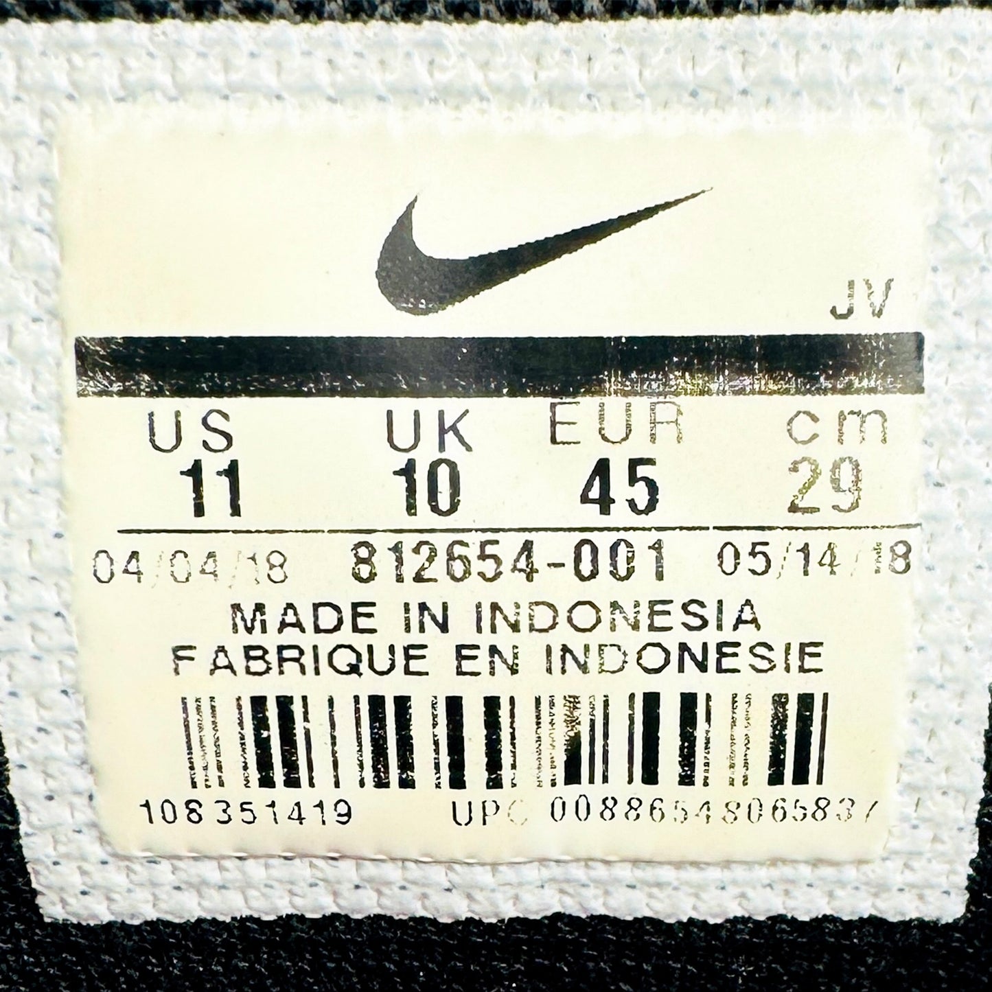 Nike Men's Tanjun Black Shoes (Size 45) - 812654-001