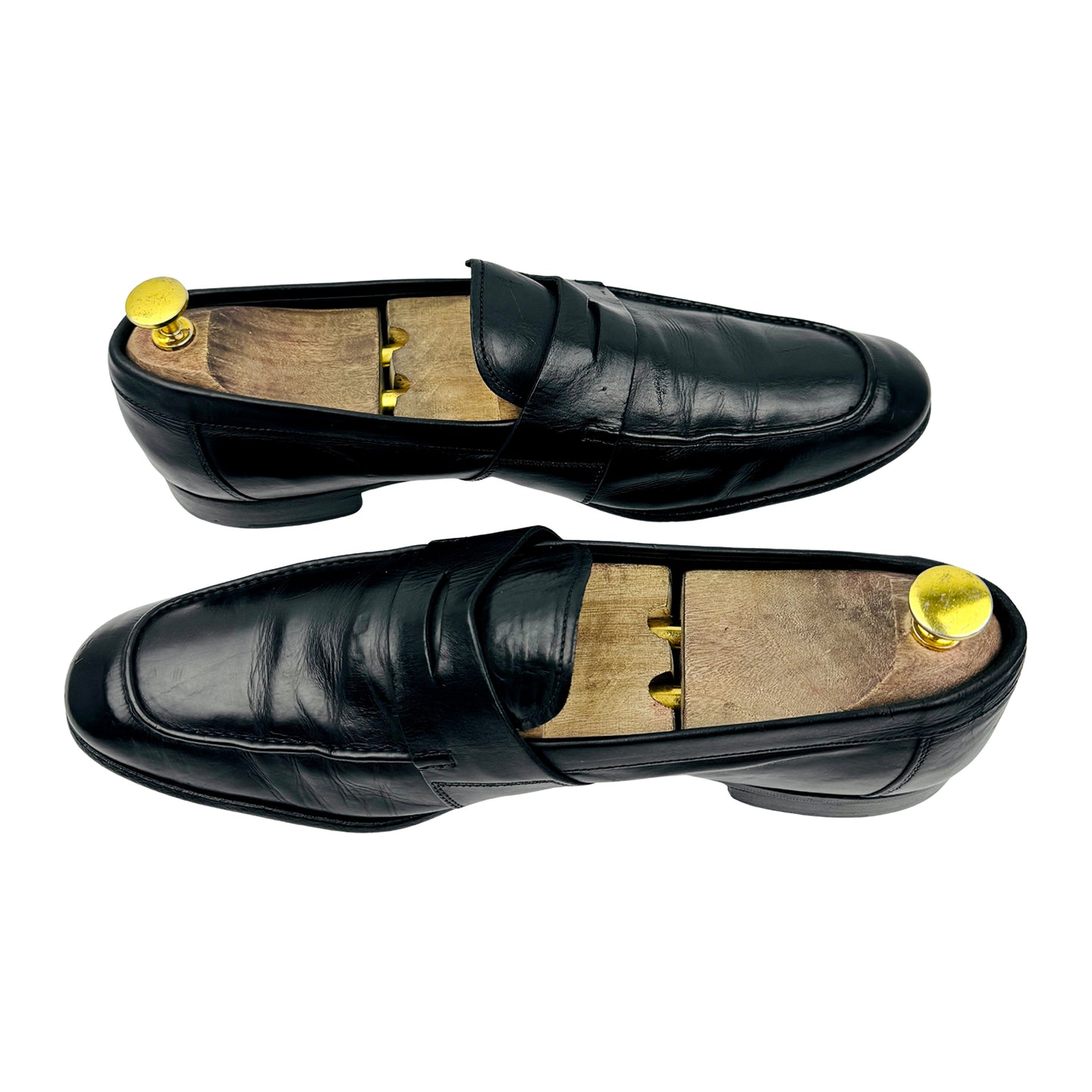Prada Men's Black Penny Loafers (Size 43/43.5)
