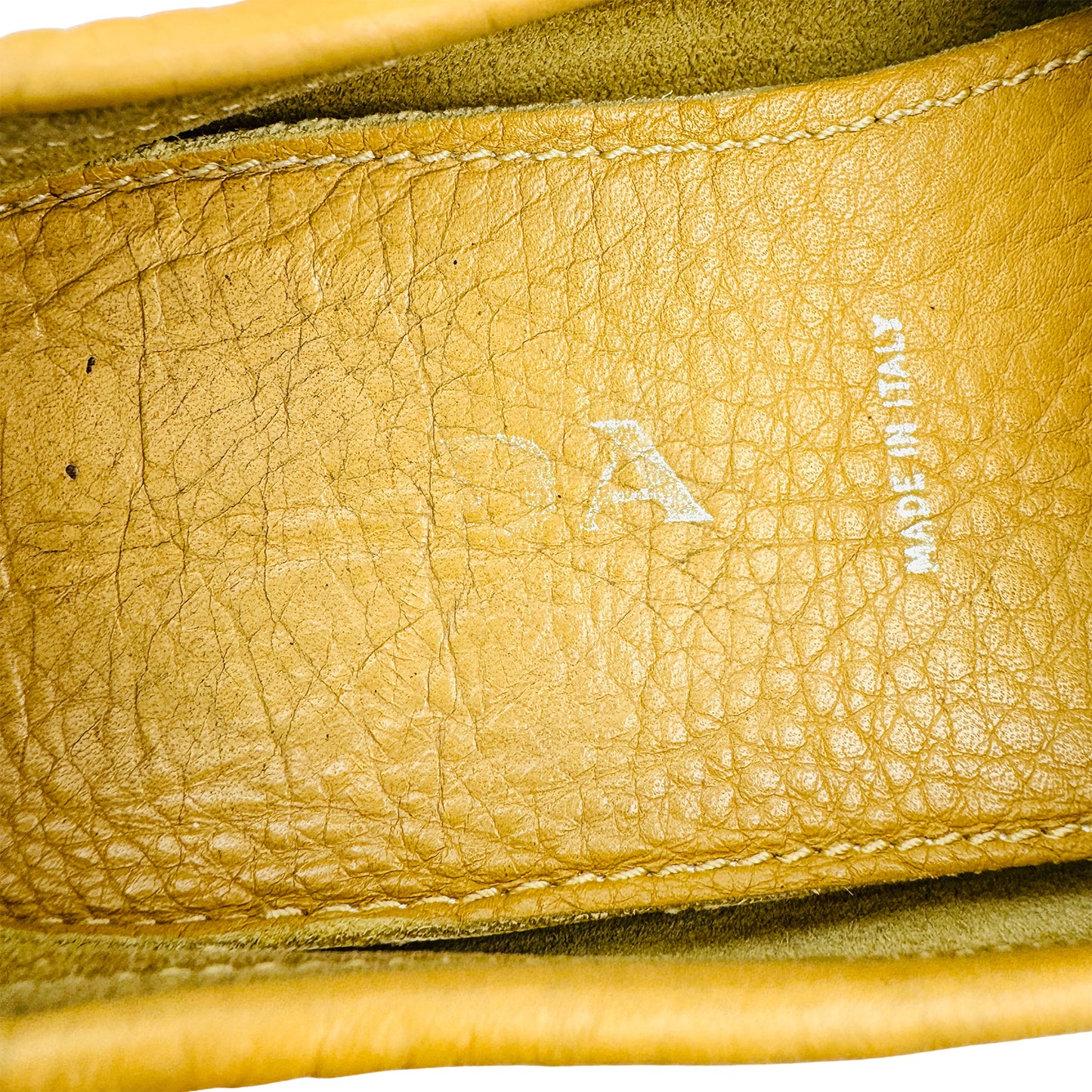 Prada Yellow Leather Driving Loafers (Size 40/40.5)