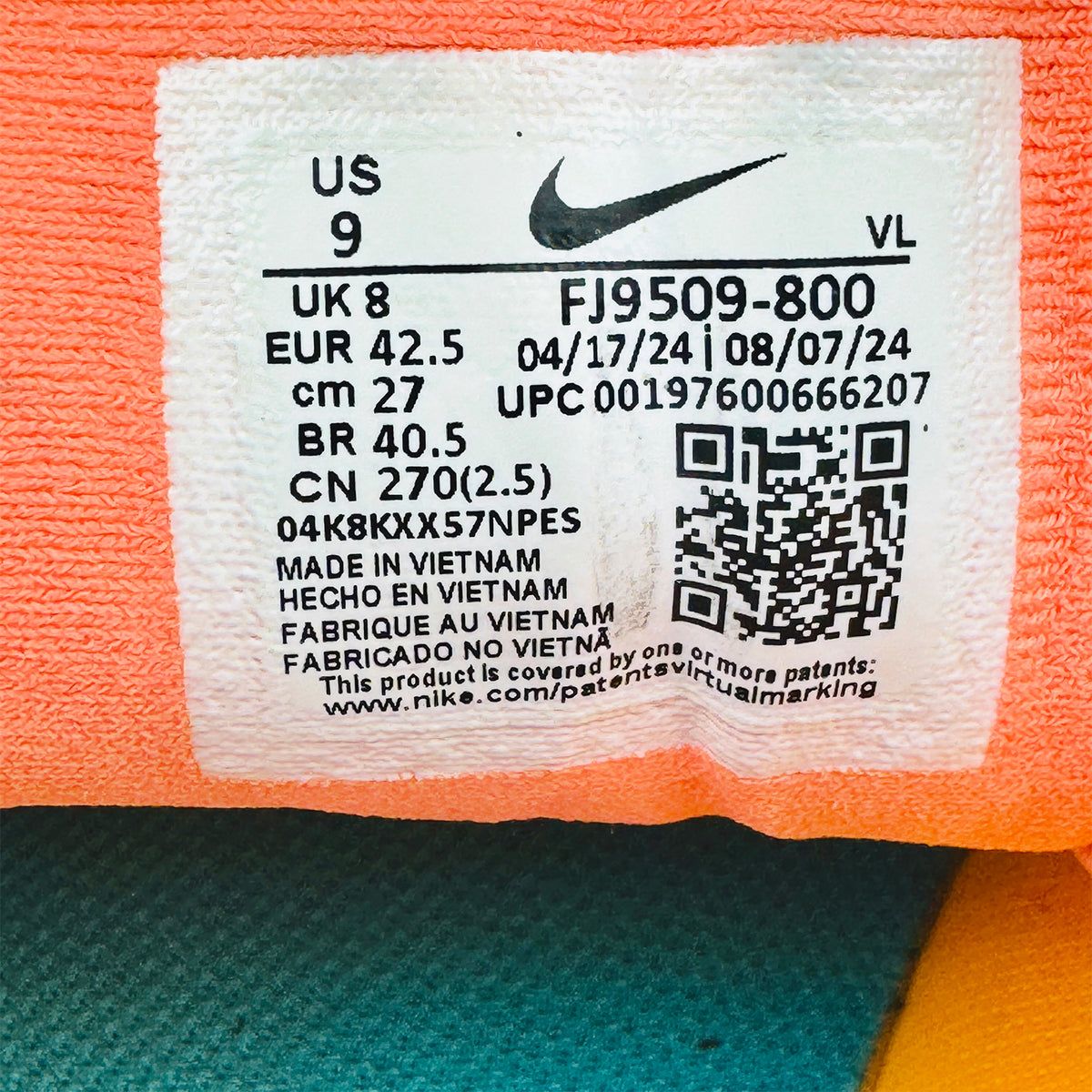 Nike Winflo 11 'Bright Mandarin' Running Shoes (Size 42.5) - FJ9509-800