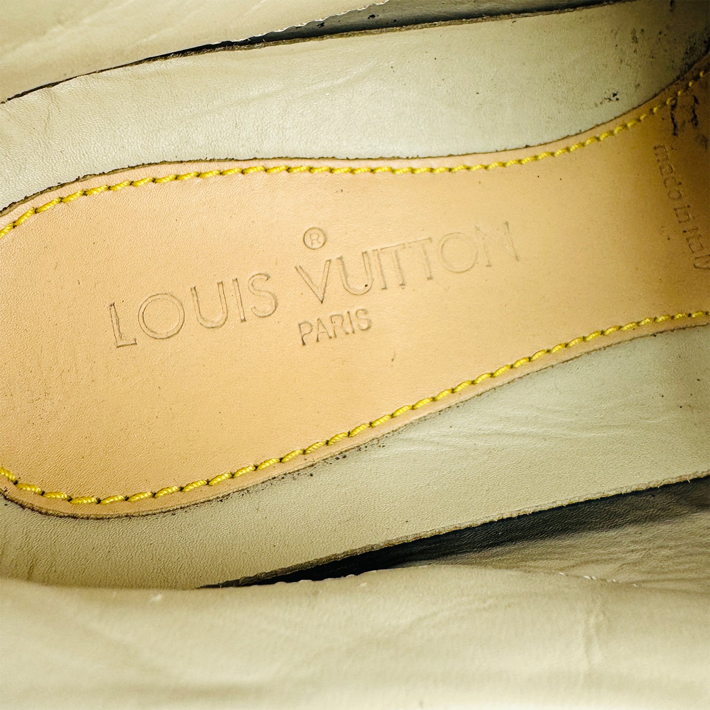 Louis Vuitton Beige Suede Leather Sneakers (Size 44)