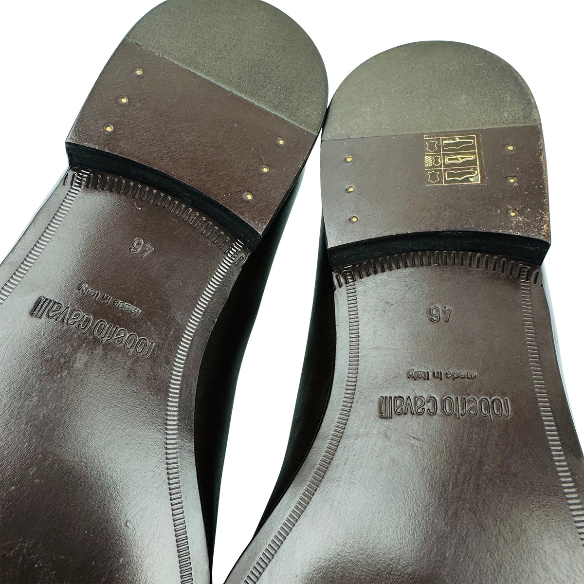 Roberto Cavalli RC Monogram Leather Loafers (Size 46)