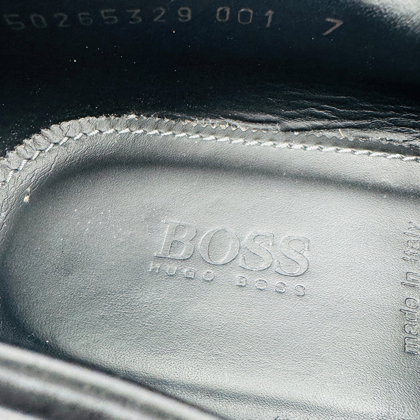 Hugo Boss Men's Black Leather Oxfords (Size 41.5/42)