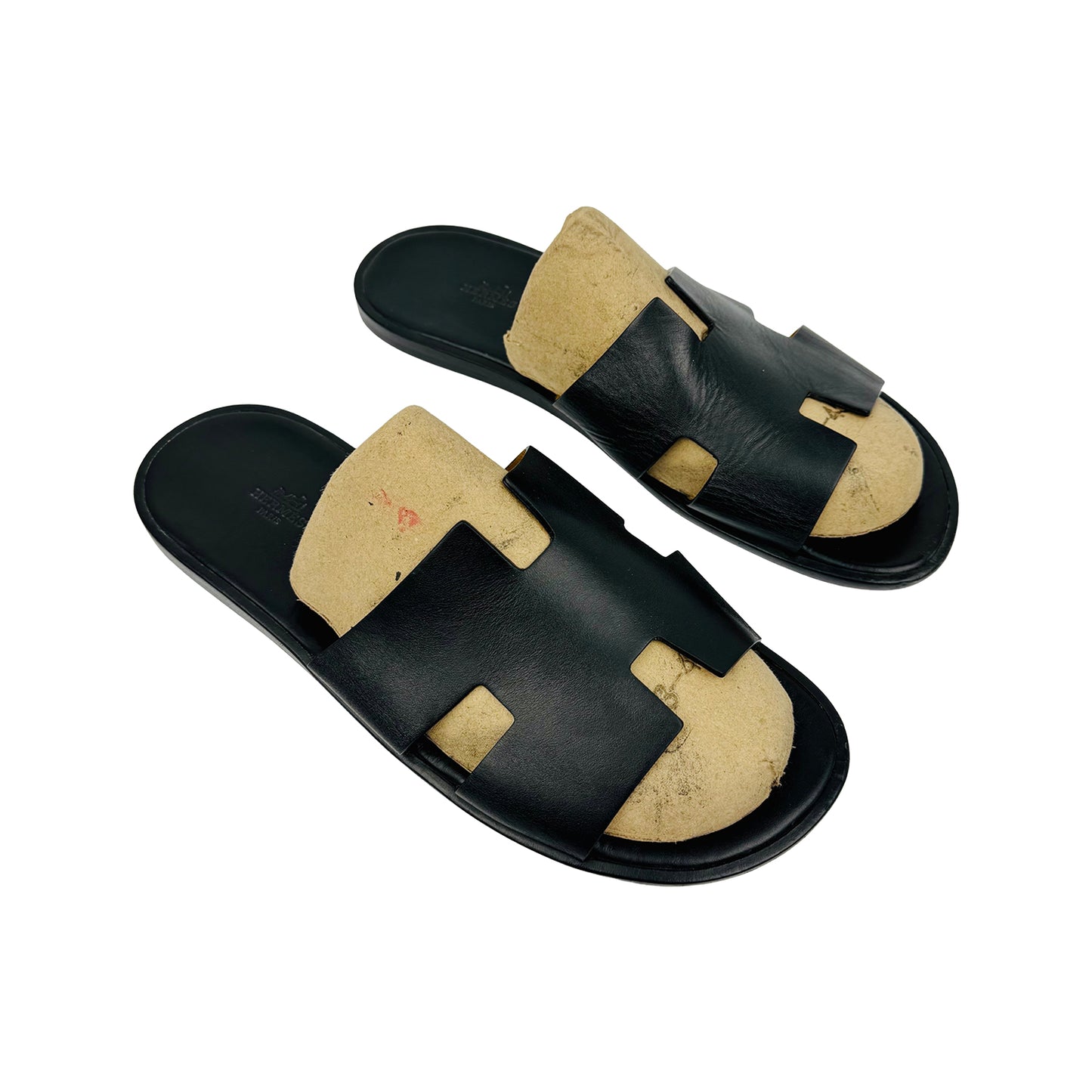 Hermès Izmir Black Sandal Slippers (Size 45/46)