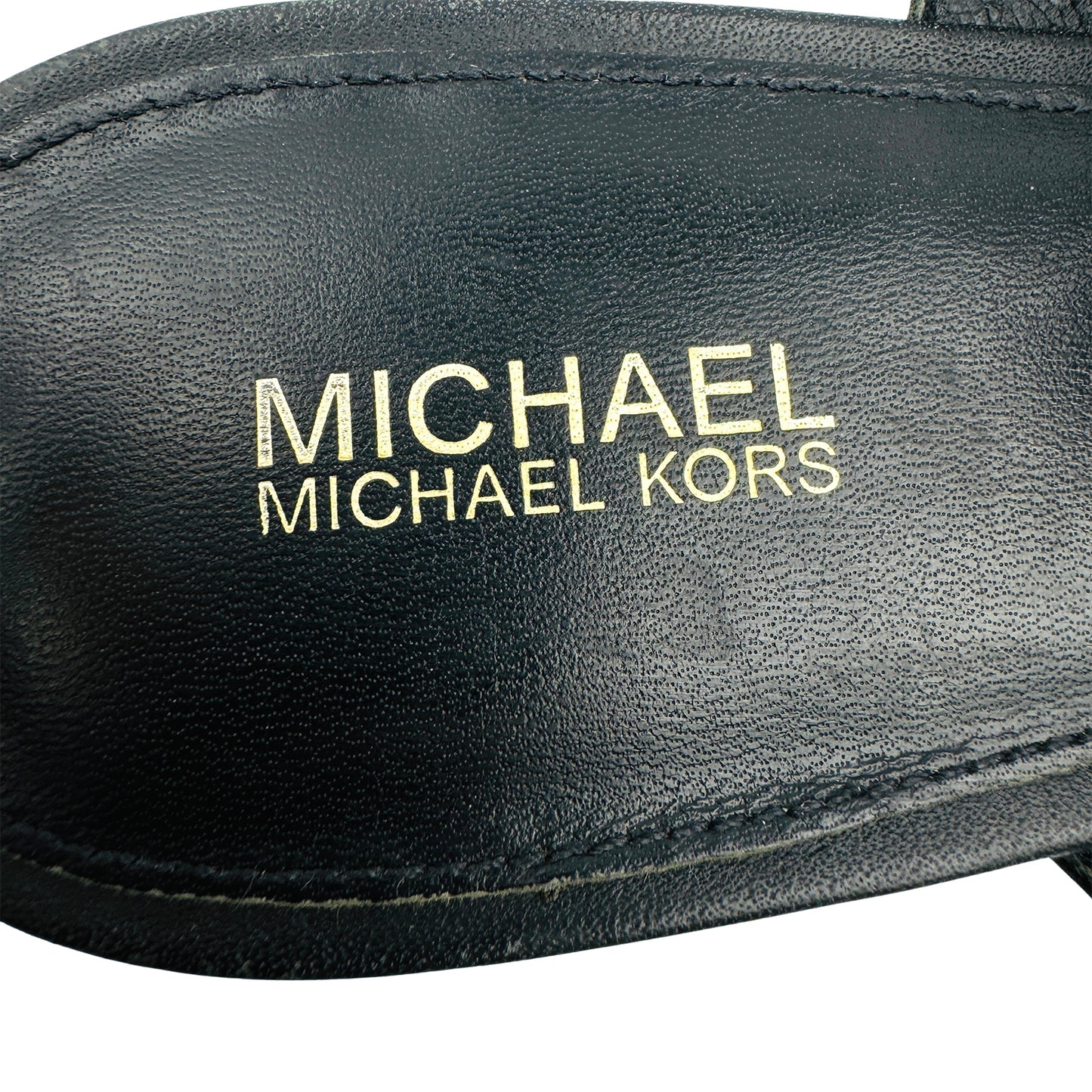 Michael Kors Tilly Black Leather Mules (Size 39)