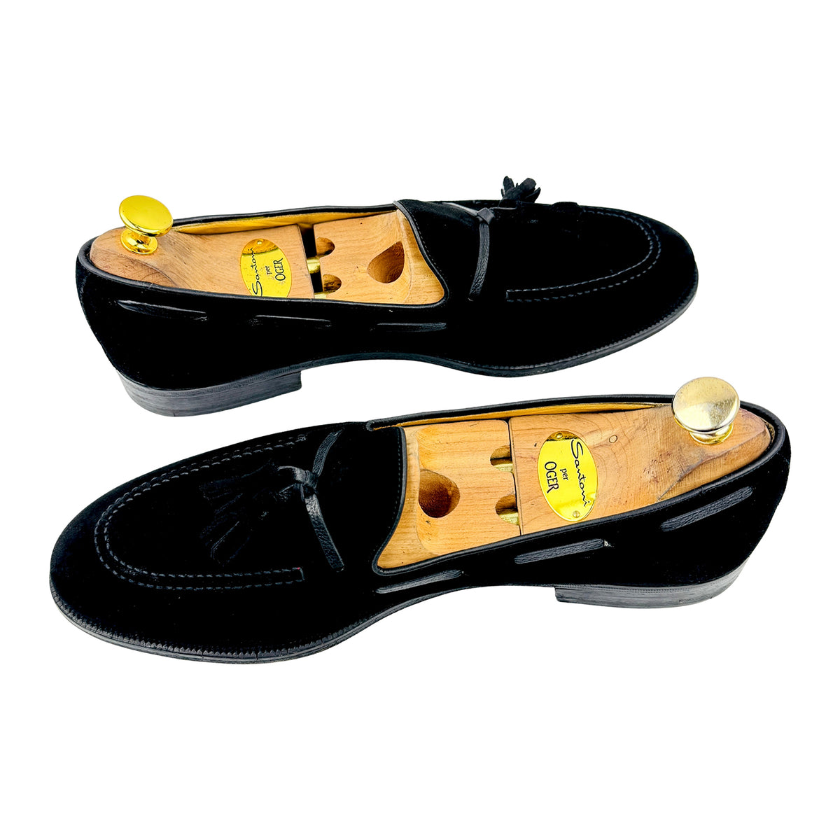Gucci Black Suede Tassel Loafers (Size 44/44.5)