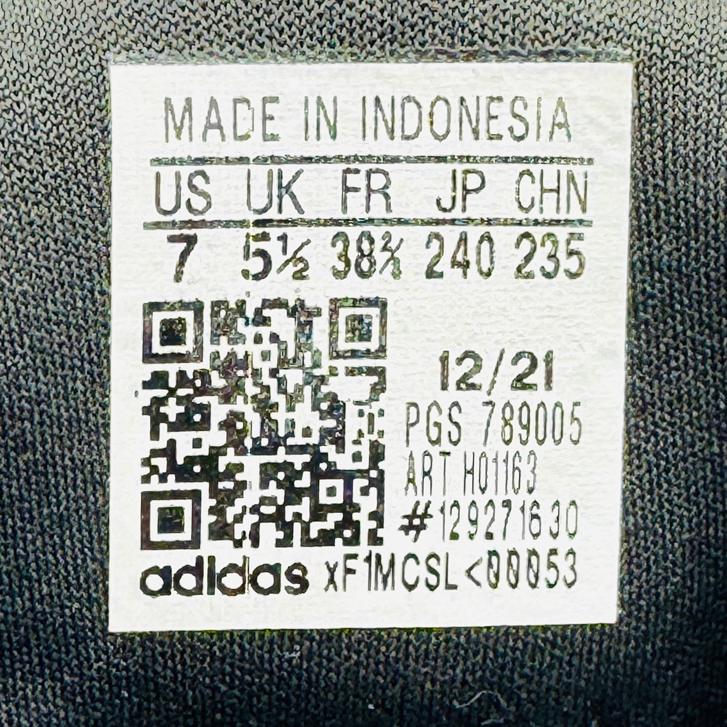 Adidas SolarGlide 5 'Core Black' Shoes (Size 38.5) - H01163