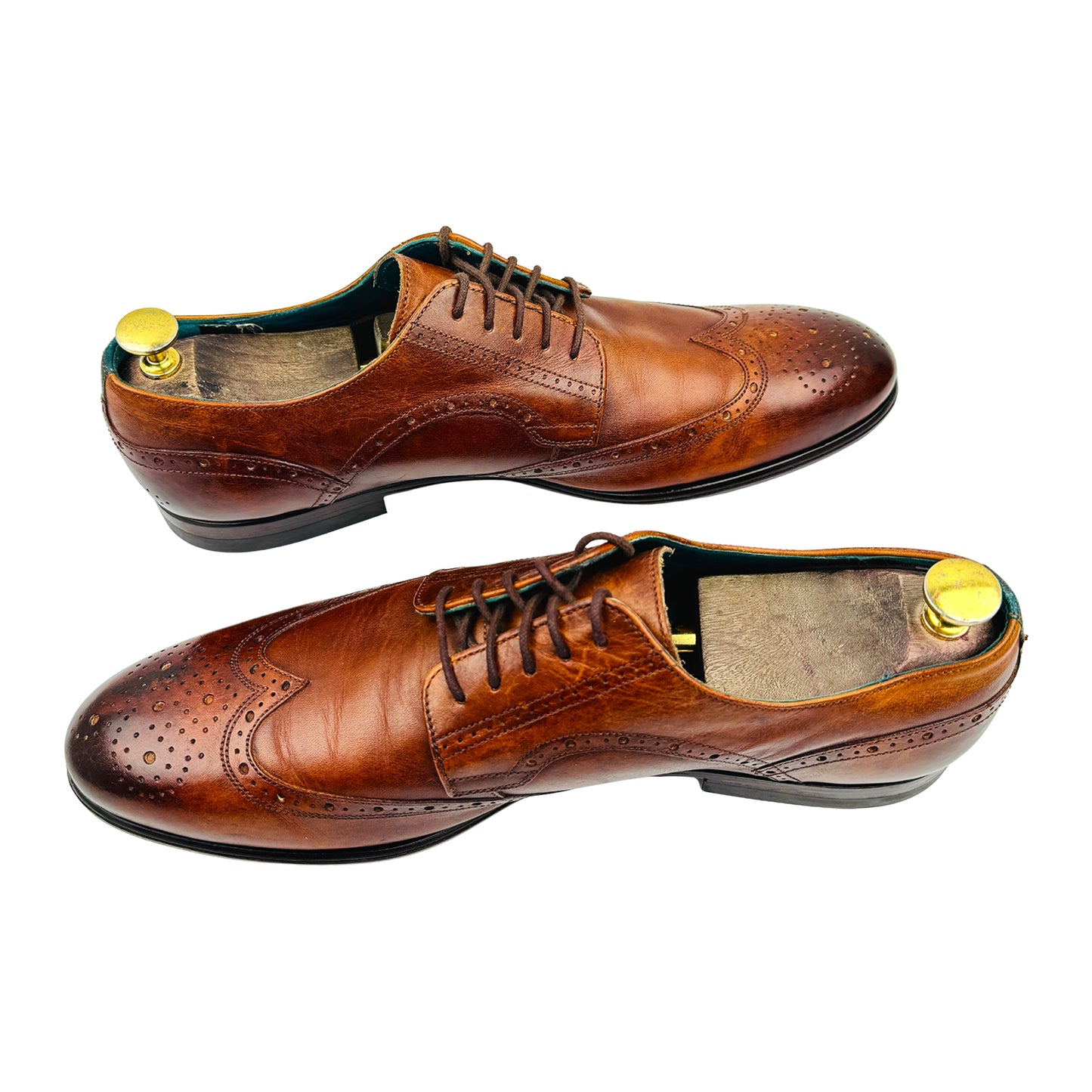 Ted Baker Men's Brown Leather Derby Shoes (Size 45)