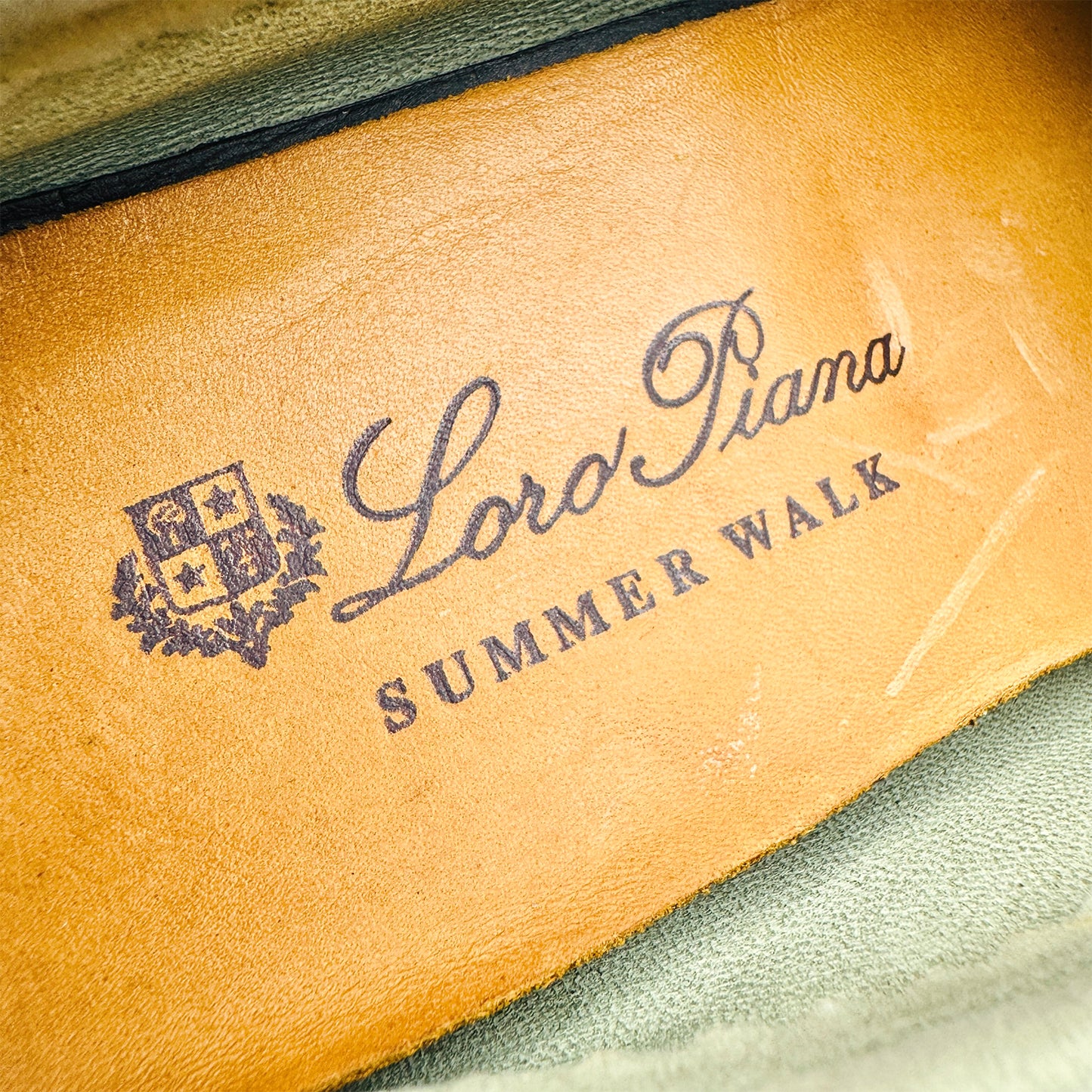 Loro Piana Summer Walk 'Sage Green' Loafers (Size 40) - H 38067