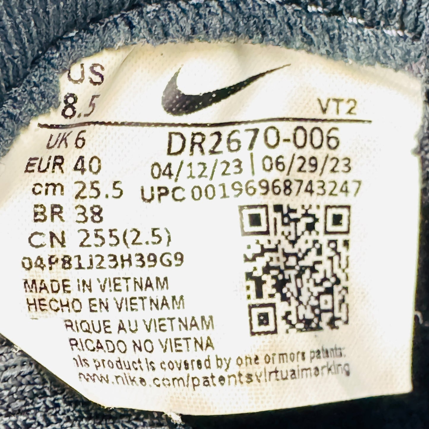 Nike Infinity RN 4 'Dark Smoke Grey' Shoes (Size 40) - DR2670-006