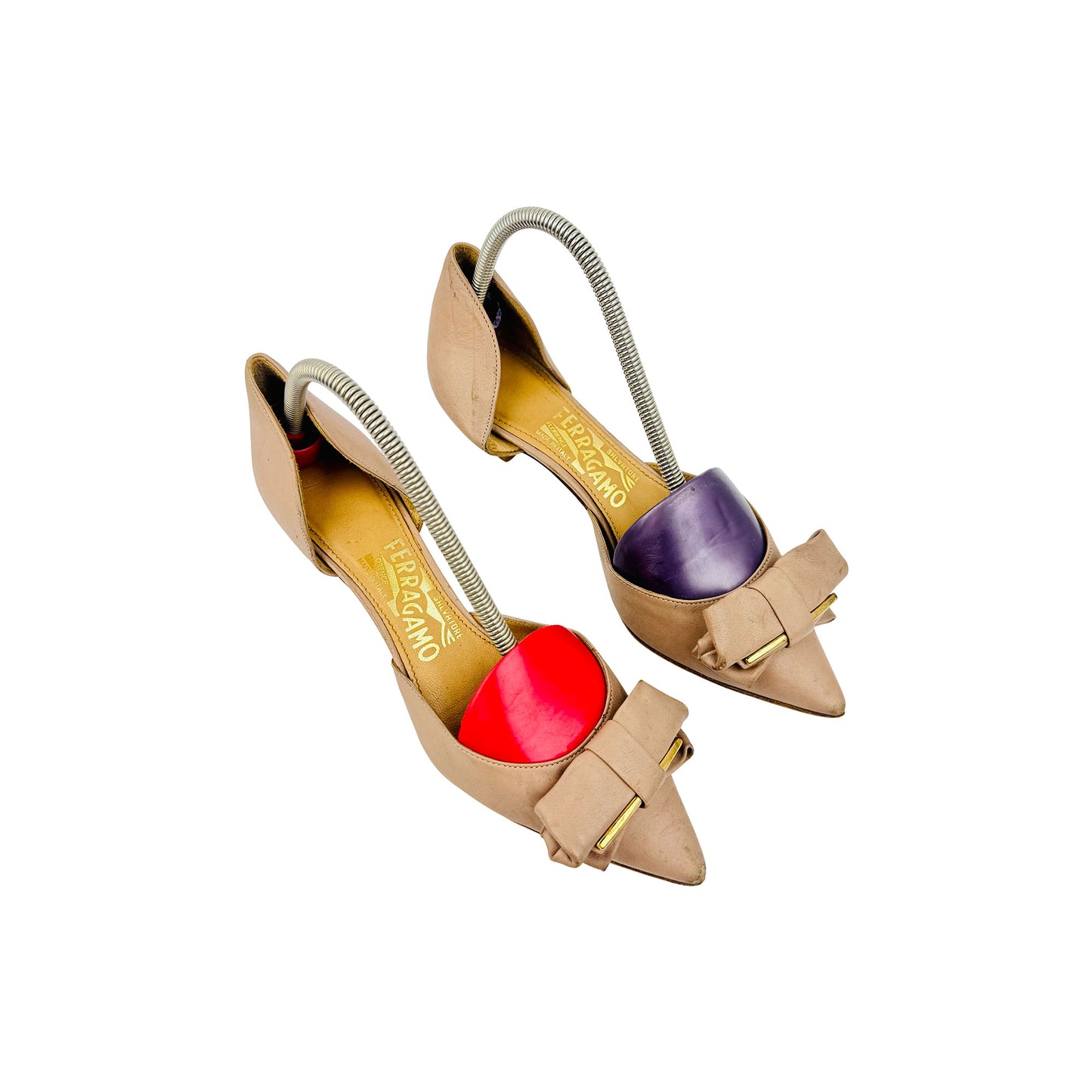 Salvatore Ferragamo 'Nude' Vara Bow Pumps (Size 38/38.5)