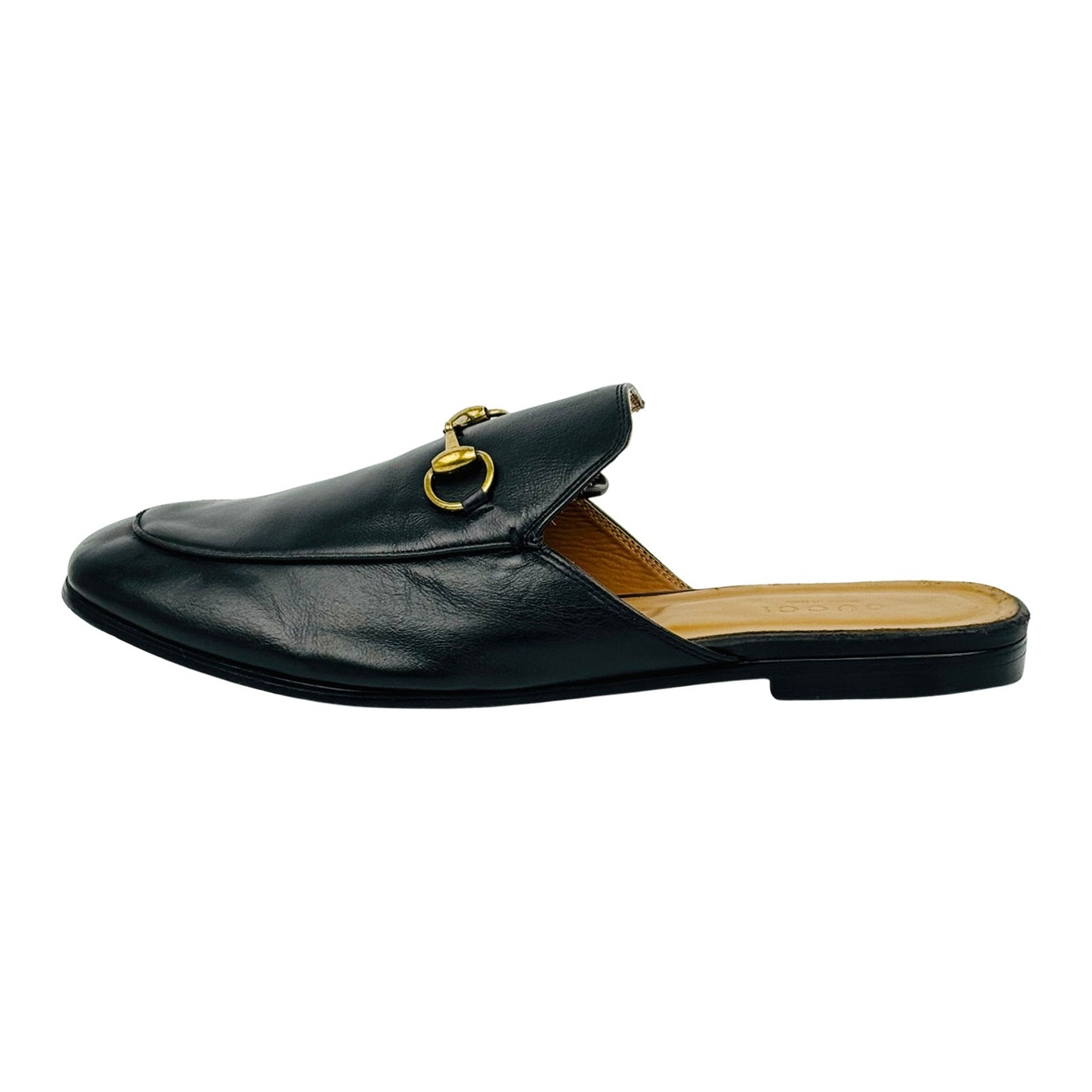 Gucci Princetown Black Leather Mules (Size 42)