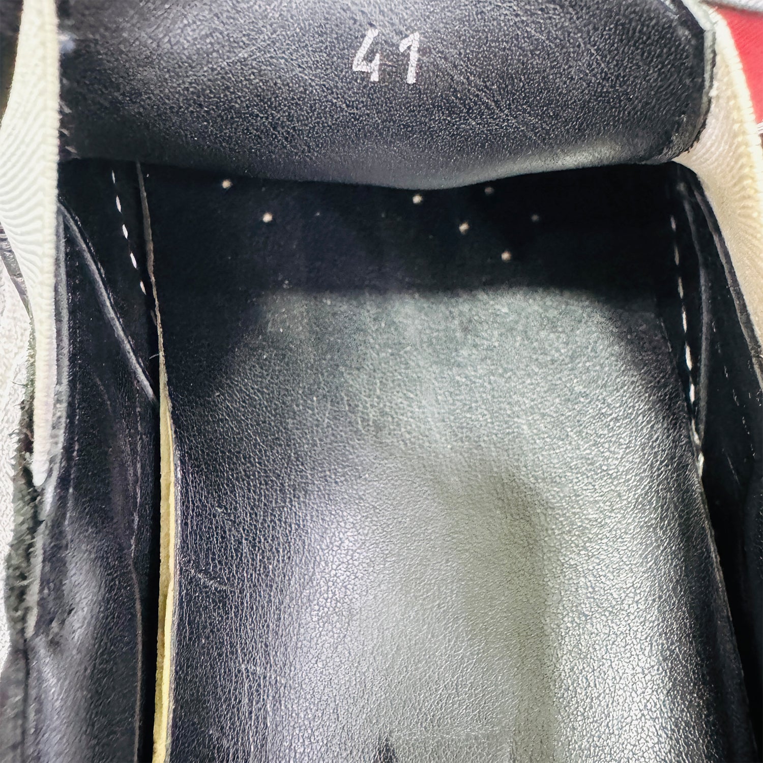 Inside Size printing image of Dsquared2 Men's Black Slipon Sneakers (Size 41/41.5)