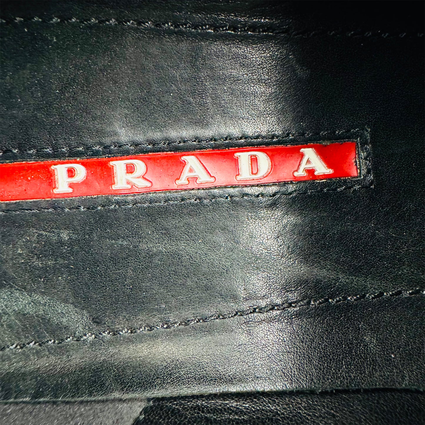 Prada Men's Black Technical Fabric Low-Top Sneakers (Size 42.5)