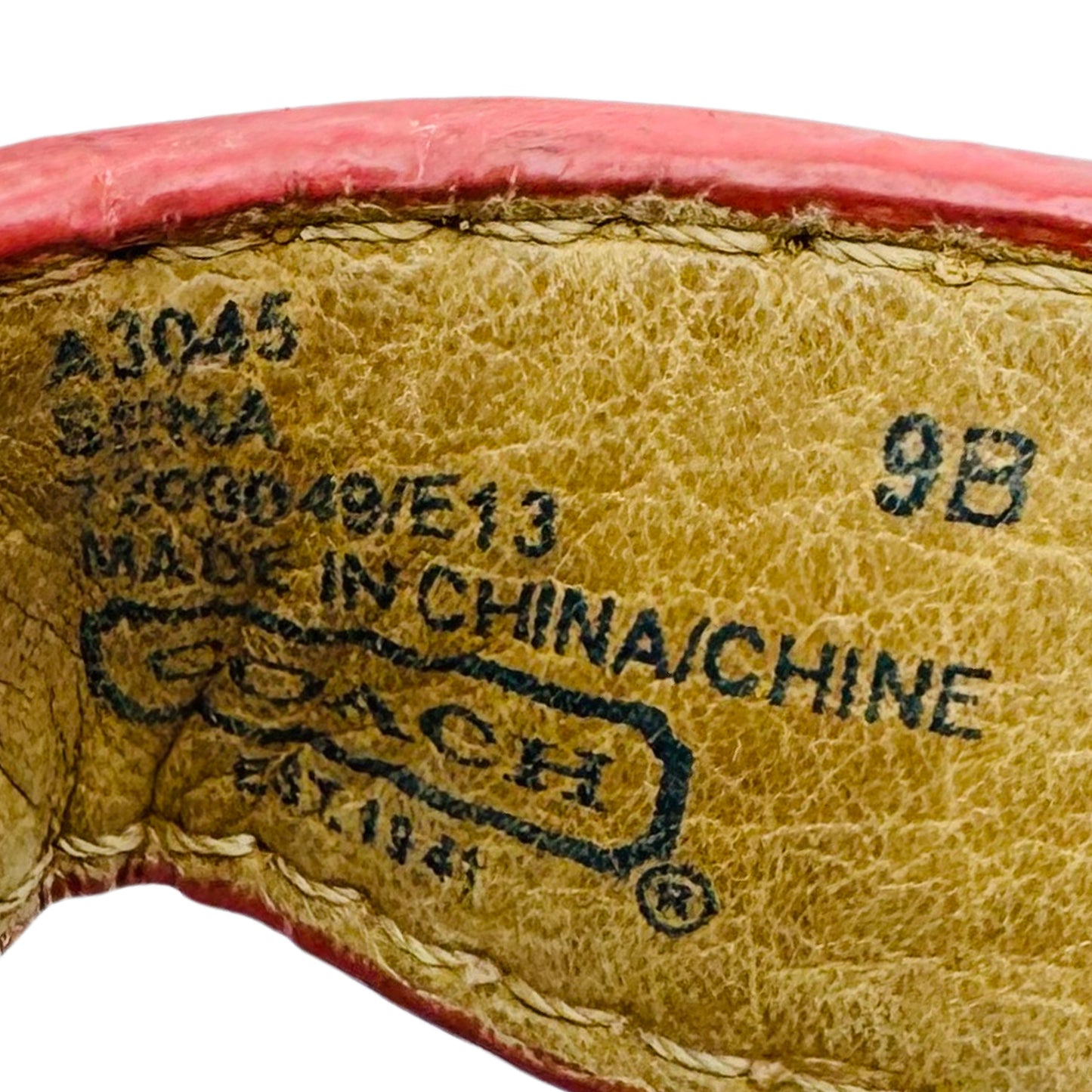 Coach Orange Patent Leather Sandal Slippers (Size 39)