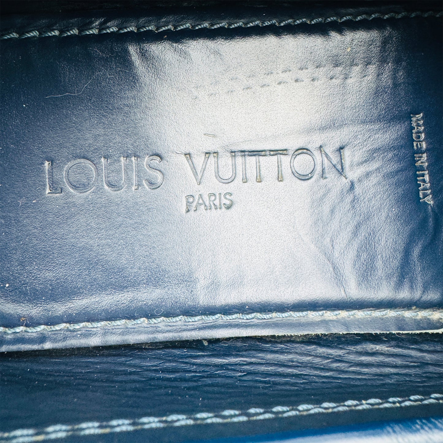 Louis Vuitton Blue Leather Italian Loafers (Size 43/43.5)