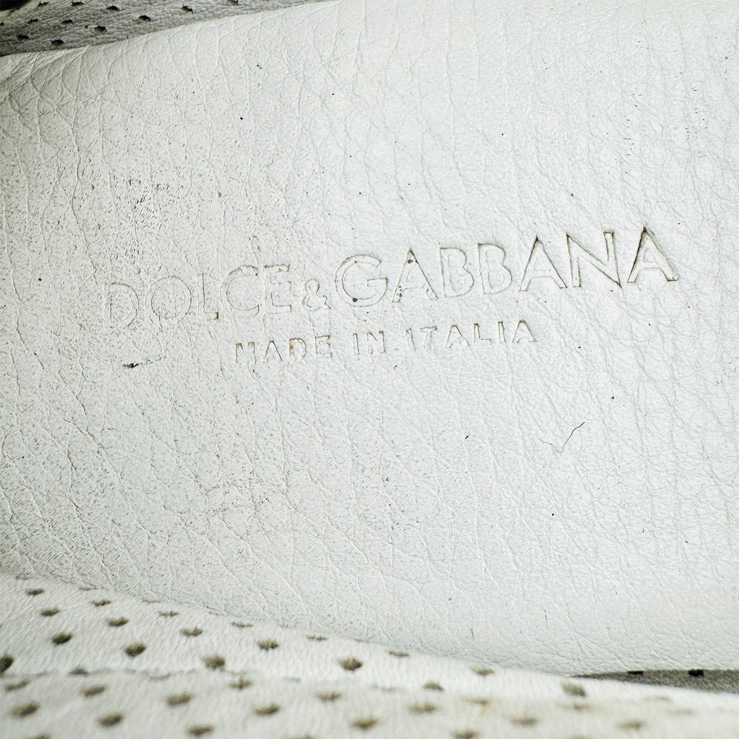 Dolce & Gabbana Men's White Perforated Leather Loafers (Size 41/41.5)