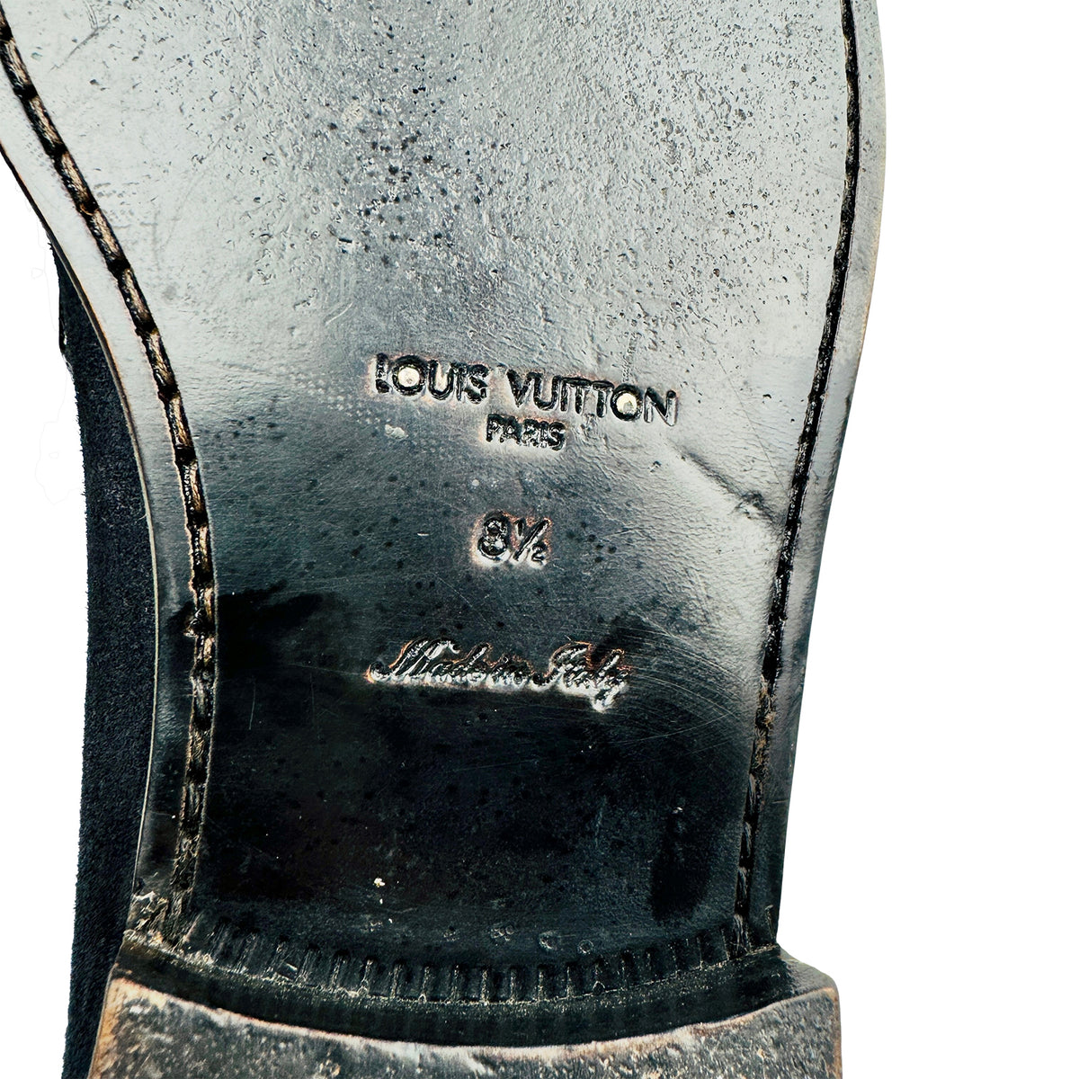 Louis Vuitton Major Suede Leather Navy Blue Loafers (Size 42.5)