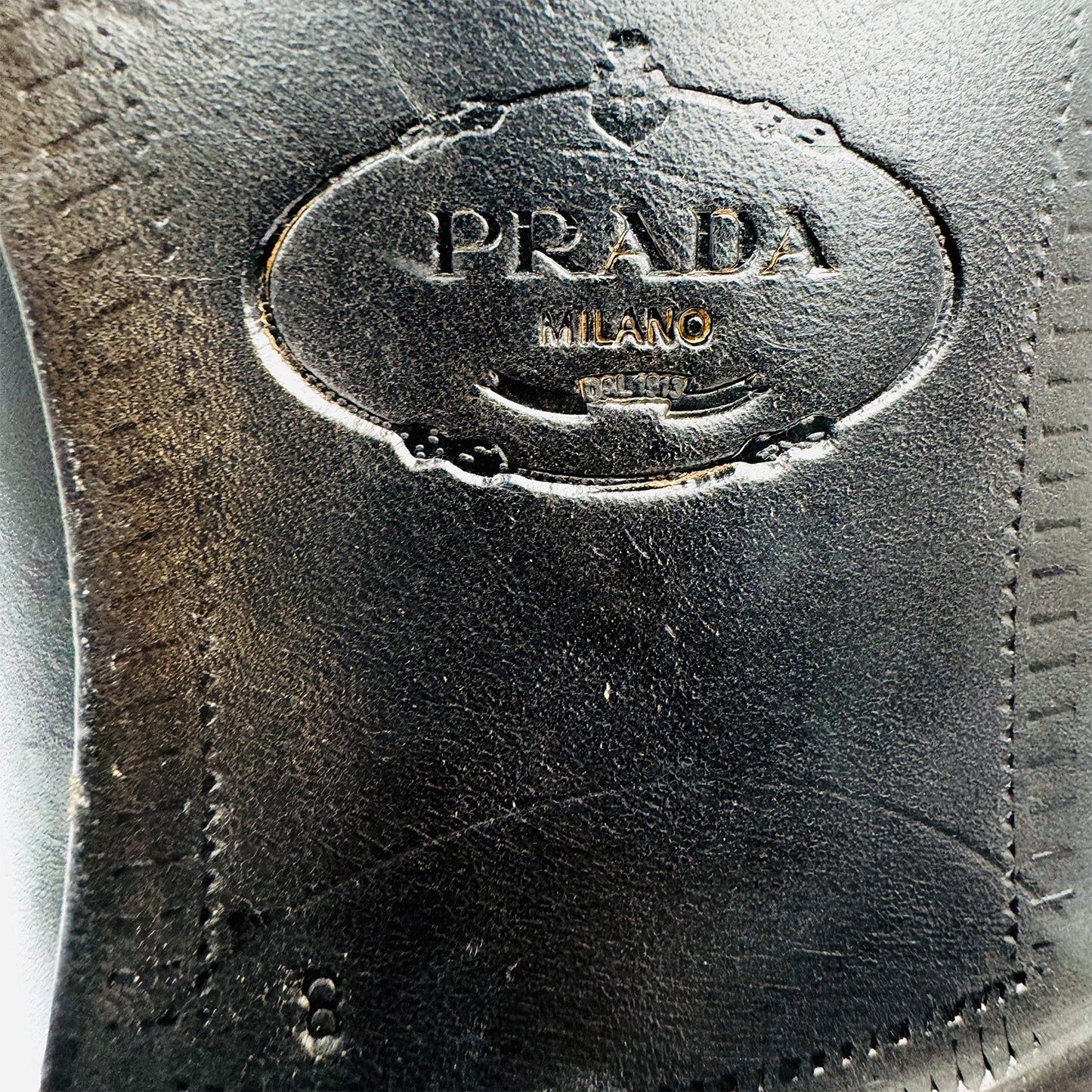 Prada Men's Black Leather Oxfords (Size 42.5) - DNC 099