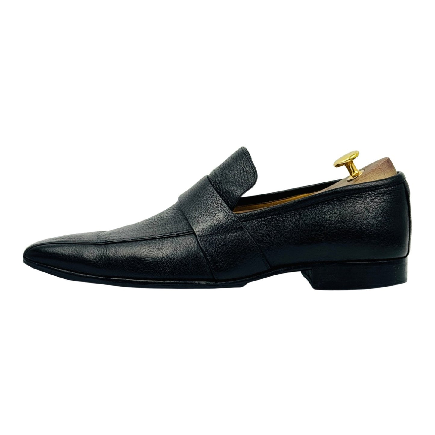 Bally Men's Black Grained Leather Shoes (Size 42.5)