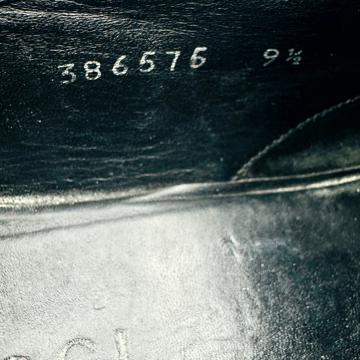 Gucci Diamante Black Leather Derby Shoes (Size 43.5)
