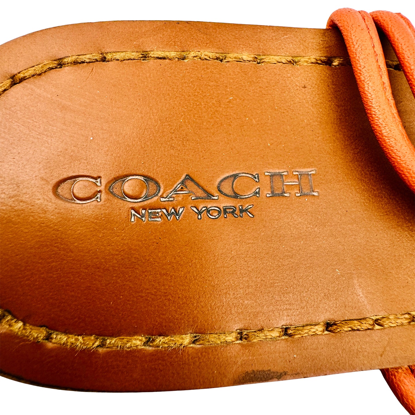 Coach Cicily Brown Leather Sandals (Size 37.5)