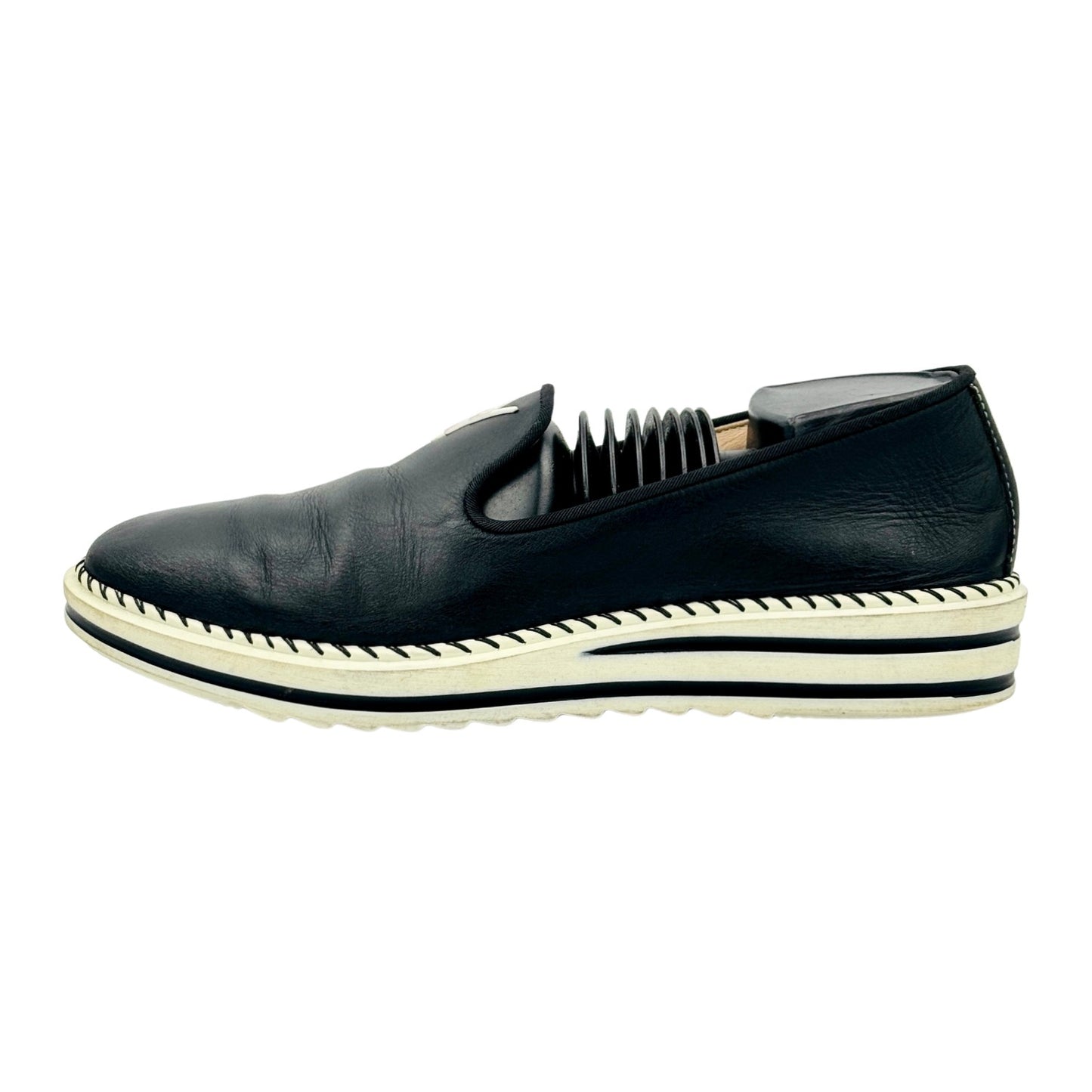 Giuseppe Zanotti Men's Tim Black Leather Loafers (Size 41)