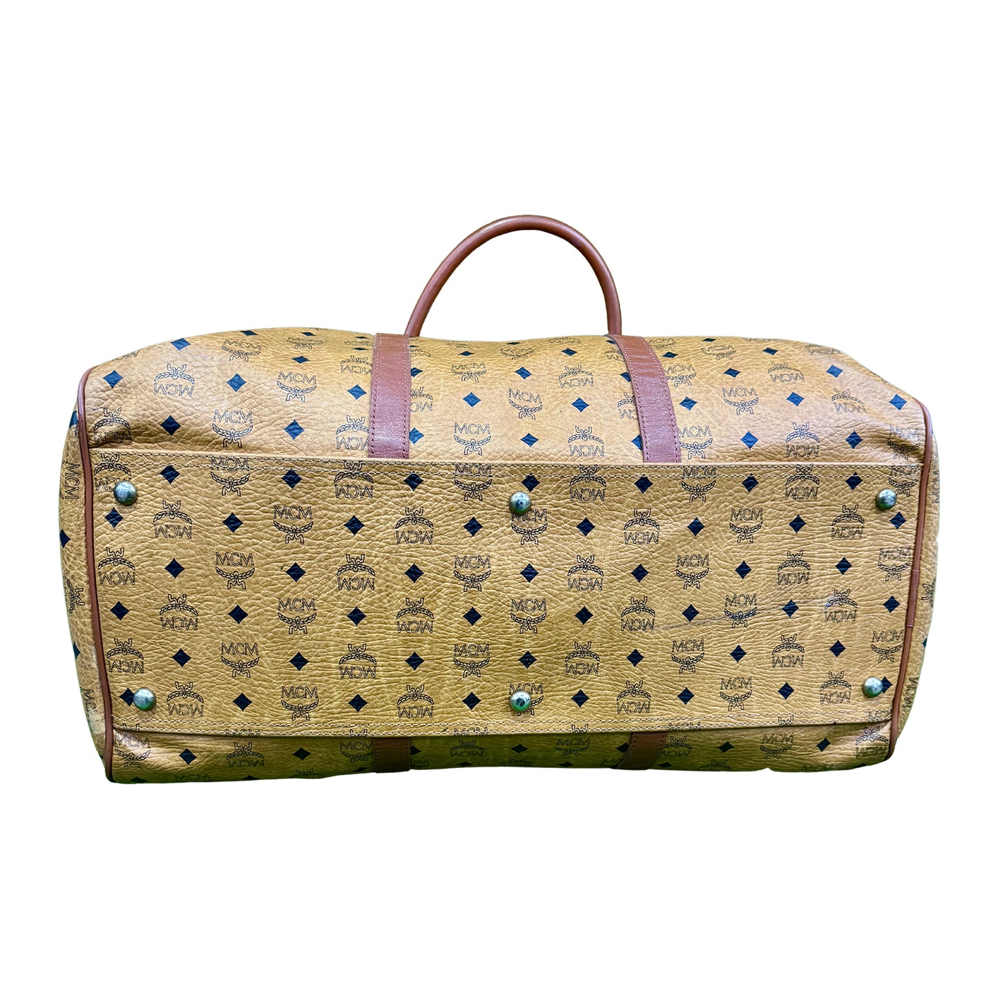 MCM Visetos 'Tan Brown' Duffel Bag