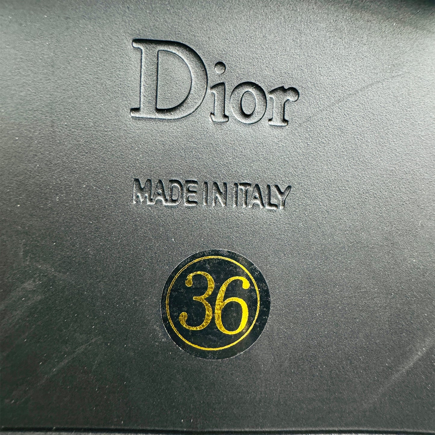 Christian Dior Black Leather Brogue Shoes (Size 36)