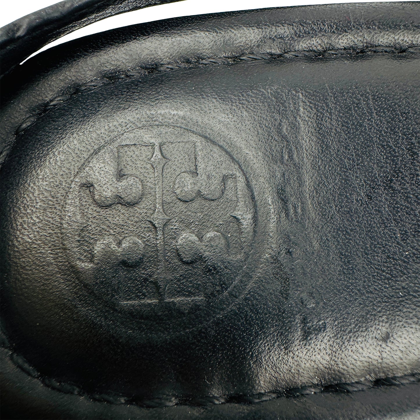 Tory Burch Women's Black Leather Sandals (Size 37.5)