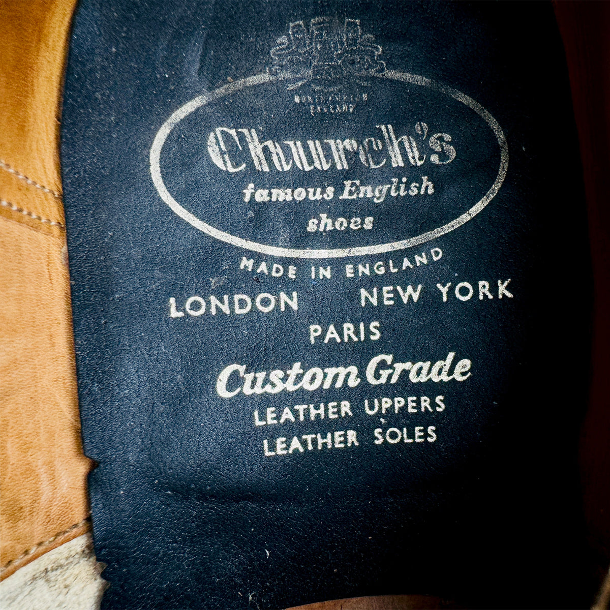 Church's Burwood Black Leather Wingtip Oxfords (Size 42/42.5)