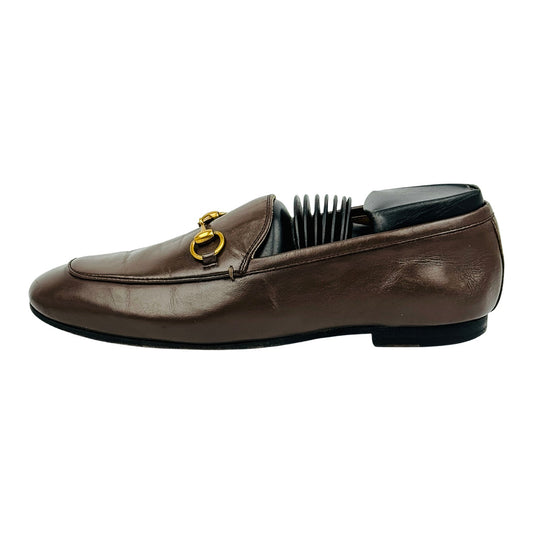 Gucci Jordaan Horsebit Dark Brown Loafers (Size 37)