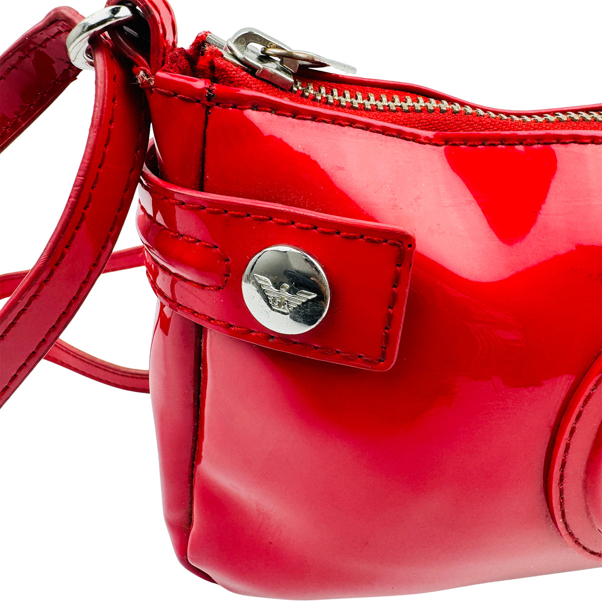 Armani Jeans Women's 'Bright Red' Cross Body Bag