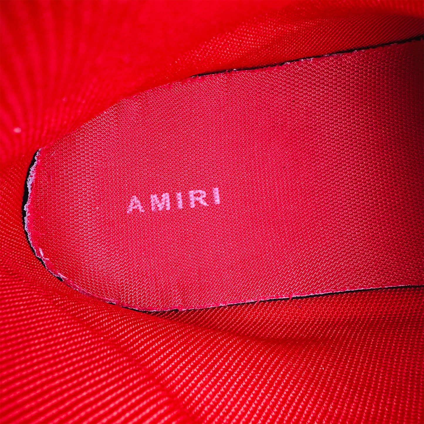 Amiri Men's Skel Top High 'White Red' Sneakers (Size 45)