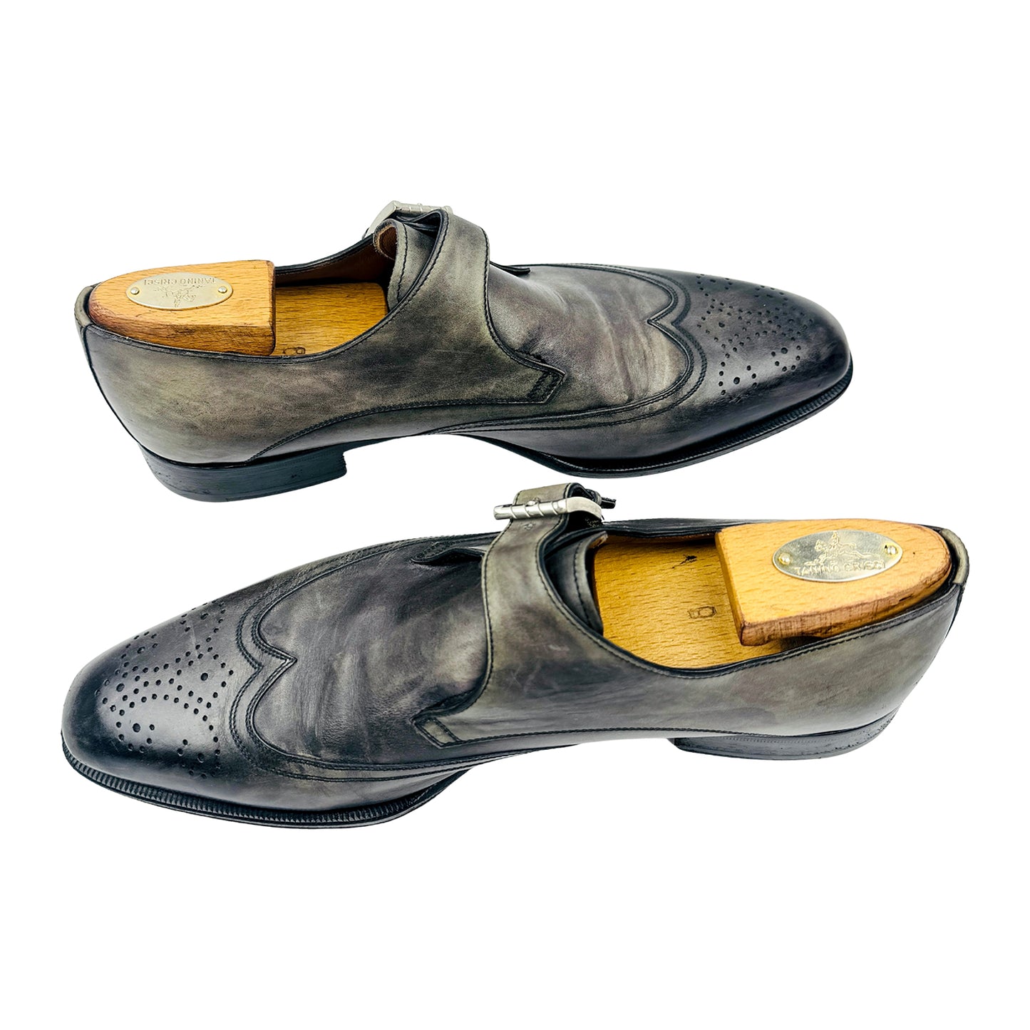 Amedeo Testoni Single Monk-Strap Brogue Dress Shoes (Size 43)