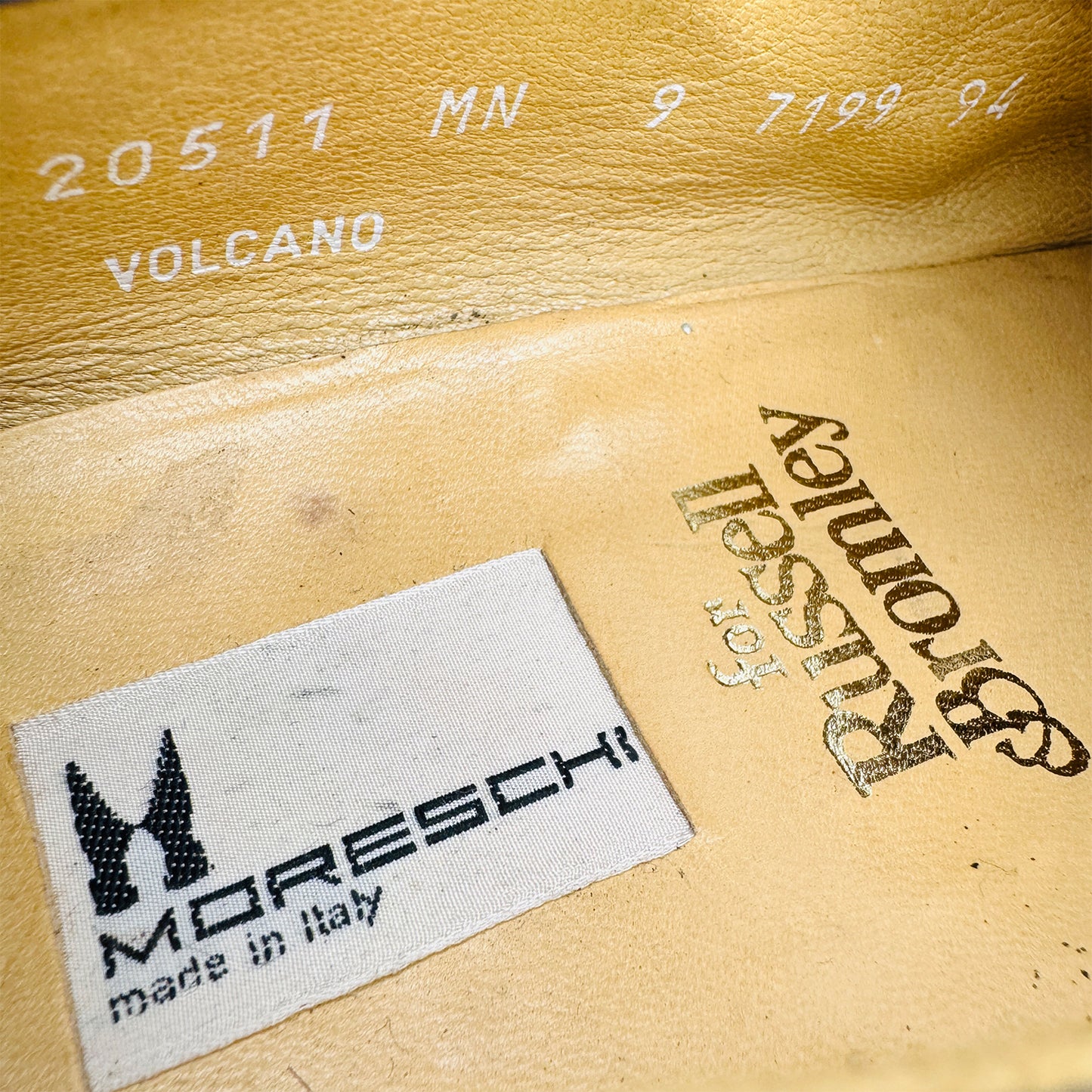 Moreschi X Russell Bromley Volcano Black Leather Loafers (Size 43.5)