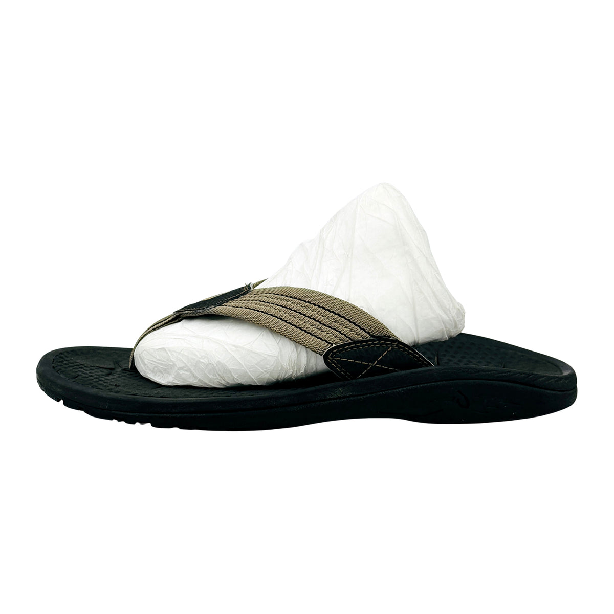 OluKai Men's Kohola 'Dirt Black' Flip Flops (Size 43)