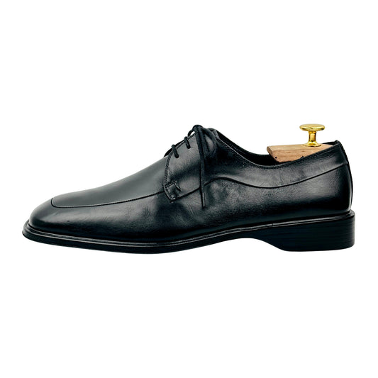 Salvatore Ferragamo Black Leather Derby Shoes (Size 42)
