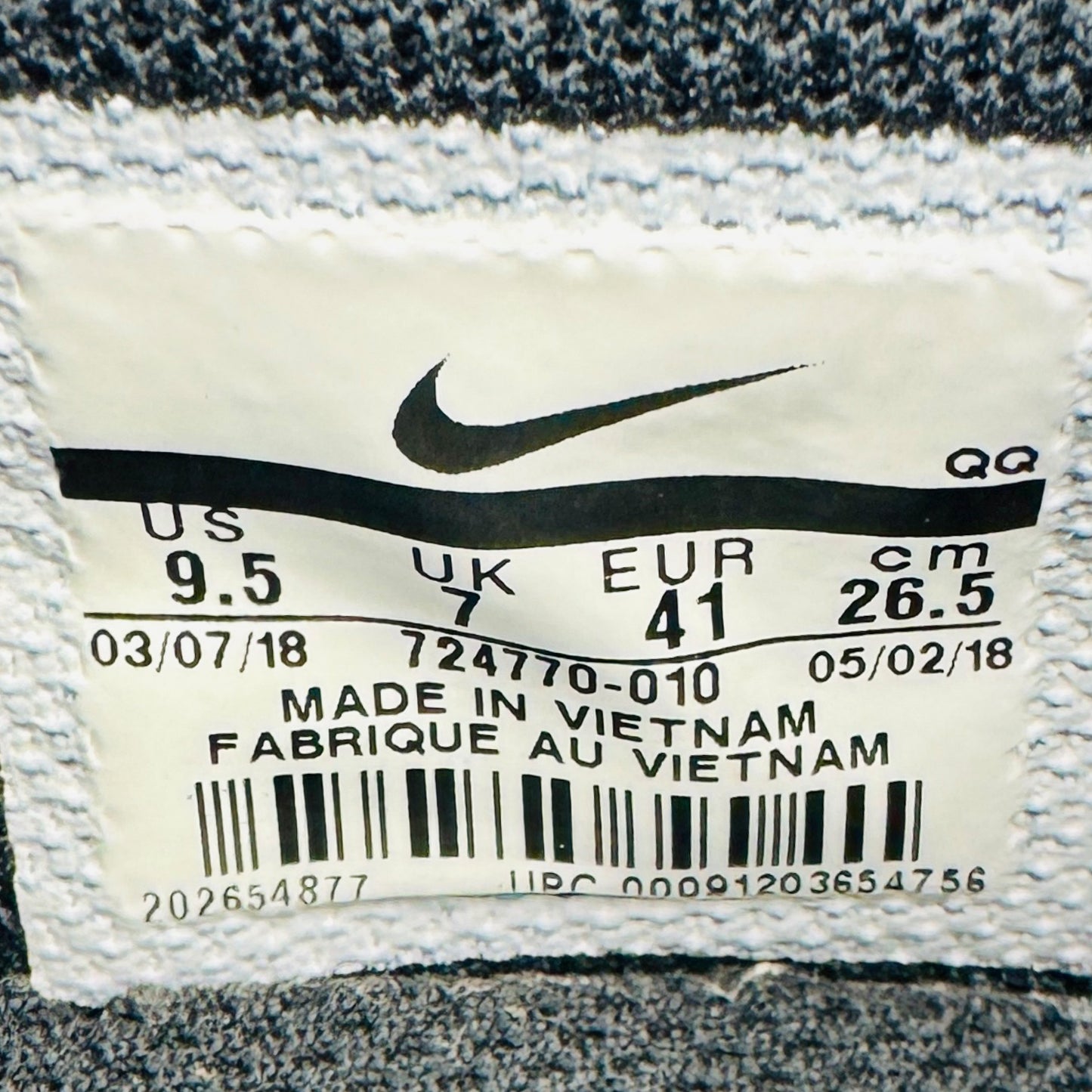 Nike Toki Slip Canvas 'Black White' Shoes (Size 41) - 724770-010